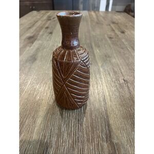Vintage MCM Studio Pottery Vase 8in Retro Decor